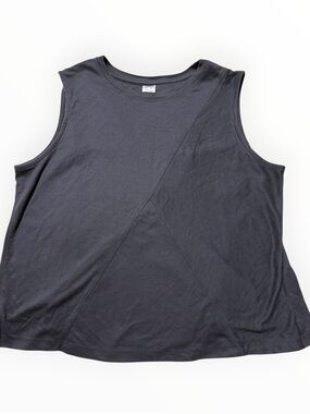 Te Verde Dark Gray Asymmetric
Panel Tank Top